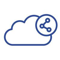 cloudshare vectorpictogram dat gemakkelijk kan worden gewijzigd of bewerkt vector