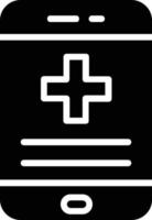 glyph-pictogram voor gezondheidscontrole vector