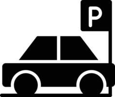 glyph-pictogram voor parkeren vector