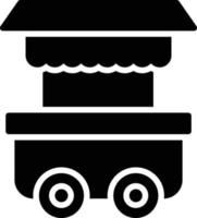 voedsel trolley glyph icoon vector