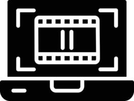 video glyph-pictogram vector