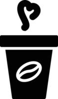 glyph-pictogram voor koffiekop vector