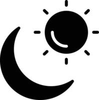 dag en nacht glyph-pictogram vector