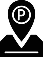 pin glyph-pictogram vector