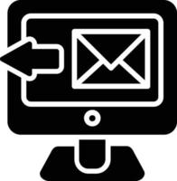 glyph-pictogram voor e-mail verzenden vector