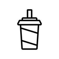 koolzuurhoudende drank pictogram vector. geïsoleerde contour symbool illustratie vector