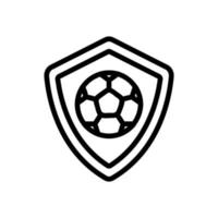 het embleem van het pictogram van de voetbalfan is een vector. geïsoleerde contour symbool illustratie vector