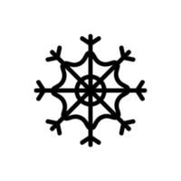 winter sneeuwvlok pictogram vector. geïsoleerde contour symbool illustratie vector