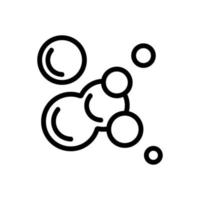 schuim, bubbels pictogram vector. geïsoleerde contour symbool illustratie vector