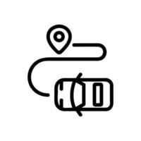 slimme auto pictogram vector. geïsoleerde contour symbool illustratie vector