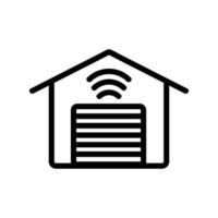 slimme huis pictogram vector. geïsoleerde contour symbool illustratie vector