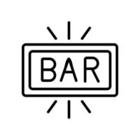 glanzende belettering bar pictogram vector overzicht illustratie