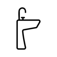 wastafel pictogram vector. geïsoleerde contour symbool illustratie vector