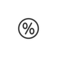 vector teken van het percentage symbool is geïsoleerd op een witte achtergrond. percentage pictogram kleur bewerkbaar.