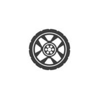 vector teken van het symbool van de auto wielen is geïsoleerd op een witte achtergrond. auto wielen pictogram kleur bewerkbaar.