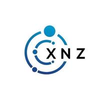 xnz brief technologie logo ontwerp op witte achtergrond. xnz creatieve initialen letter it logo concept. xnz brief ontwerp. vector