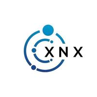 xnx brief technologie logo ontwerp op witte achtergrond. xnx creatieve initialen letter it logo concept. xnx-briefontwerp. vector