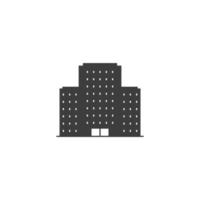 vector teken van het gebouw en onroerend goed stad symbool is geïsoleerd op een witte achtergrond. gebouw en onroerend goed stad icoon kleur bewerkbaar.