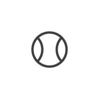 vector teken van het tennisbal symbool is geïsoleerd op een witte achtergrond. tennisbal pictogram kleur bewerkbaar.