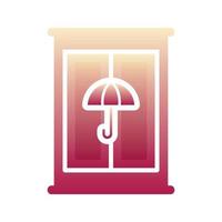 paraplu meubilair logo verloop ontwerp sjabloon pictogram element vector