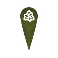 recycle locatie logo verloop ontwerp sjabloon pictogram element vector