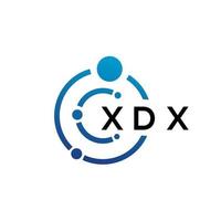 xdx brief technologie logo ontwerp op witte achtergrond. xdx creatieve initialen letter it logo concept. xdx brief ontwerp. vector