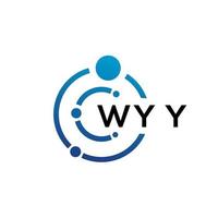 wy brief technologie logo ontwerp op witte achtergrond. wyy creatieve initialen letter it logo concept. wyy brief ontwerp. vector