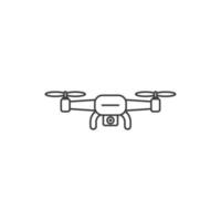vector teken van het drone-symbool is geïsoleerd op een witte achtergrond. drone pictogram kleur bewerkbaar.