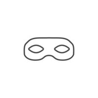 vector teken van het anonieme masker symbool is geïsoleerd op een witte achtergrond. anonieme maskerpictogram kleur bewerkbaar.