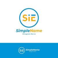 brief sie logo ontwerpsjabloon. eerste sie logo concept vector. creatief pictogram symbool vector