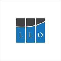 llo brief logo ontwerp op witte achtergrond. llo creatieve initialen brief logo concept. llo-letterontwerp. vector