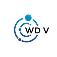 wdv brief technologie logo ontwerp op witte achtergrond. wdv creatieve initialen letter it logo concept. wdv brief ontwerp. vector