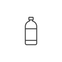 vector teken van het fles-symbool is geïsoleerd op een witte achtergrond. fles pictogram kleur bewerkbaar.