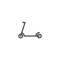 vector teken van het scooter-symbool is geïsoleerd op een witte achtergrond. scooter pictogram kleur bewerkbaar.