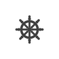 vector teken van het schip stuur symbool is geïsoleerd op een witte achtergrond. schip stuurpictogram kleur bewerkbaar.