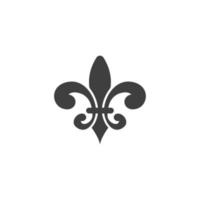 vector teken van de fleur de lis heraldische symbool is geïsoleerd op een witte achtergrond. fleur de lis heraldische pictogram kleur bewerkbaar.