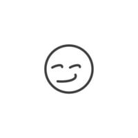 vector teken van het emoticon gezicht symbool is geïsoleerd op een witte achtergrond. emoticon gezicht pictogram kleur bewerkbaar.