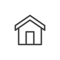 vector teken van het huis symbool is geïsoleerd op een witte achtergrond. startpictogram kleur bewerkbaar.