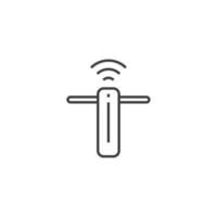 vectorteken van het routersymbool is geïsoleerd op een witte achtergrond. router pictogram kleur bewerkbaar. vector