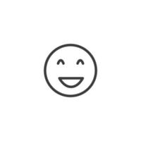 vector teken van het emoticon gezicht symbool is geïsoleerd op een witte achtergrond. emoticon gezicht pictogram kleur bewerkbaar.