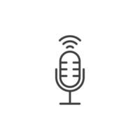 vector teken van het podcast-symbool is geïsoleerd op een witte achtergrond. podcast pictogram kleur bewerkbaar.
