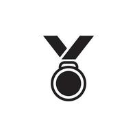 vector teken van het medaille symbool is geïsoleerd op een witte achtergrond. medaille pictogram kleur bewerkbaar.