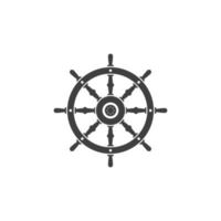 vector teken van het schip stuur symbool is geïsoleerd op een witte achtergrond. schip stuurpictogram kleur bewerkbaar.