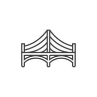 vector teken van het brug symbool is geïsoleerd op een witte achtergrond. brug pictogram kleur bewerkbaar.
