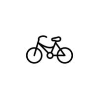 vector teken van het fiets-symbool is geïsoleerd op een witte achtergrond. fiets pictogram kleur bewerkbaar.