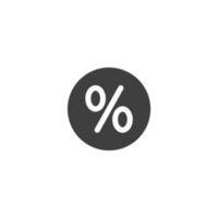 vector teken van het percentage symbool is geïsoleerd op een witte achtergrond. percentage pictogram kleur bewerkbaar.