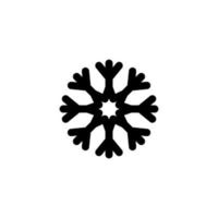 vector teken van het symbool van de sneeuwvlokken is geïsoleerd op een witte achtergrond. sneeuwvlokken pictogram kleur bewerkbaar.