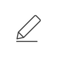 vector teken van het potlood symbool is geïsoleerd op een witte achtergrond. potloodpictogram kleur bewerkbaar.