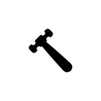 vector teken van het symbool van de hamer is geïsoleerd op een witte achtergrond. hamer pictogram kleur bewerkbaar.