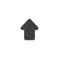 vector teken van de pijl omhoog symbool is geïsoleerd op een witte achtergrond. omhoog pijlpictogram kleur bewerkbaar.